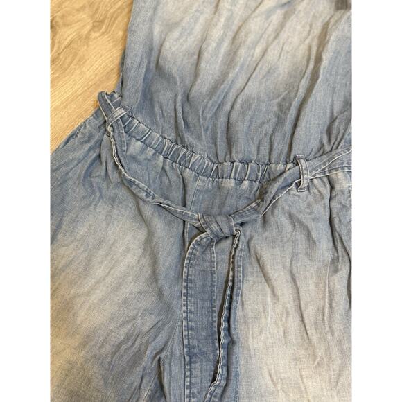 Chelsea & violet Chambray‎ Strapless Soft Denim Jumpsuit Size Small - Picture 9 of 11